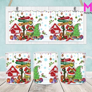 Christmas Mug Wrap, Christmas 11oz & 15oz Mug Template, 11oz Mug Png, 15oz Mug Png, Coffee Mugs Png, Mug Press Sublimation Wrap
