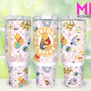 Cartoon Characters 40oz Tumbler Png, Cartoon Coffee Tumbler 40oz Png, Cartoon 40oz Tumbler Wrap, Movies Characters 40oz Quencher Tumbler
