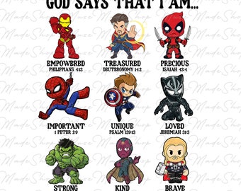 Gott sagt, ich bin Png, Bibel-Vers Png, Christliche Positive Zitate, Inspirierende Zitate, Superheld Png, Jesus Png, Christlicher Png, Helden Png
