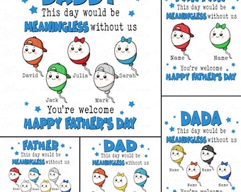 Paquete de imágenes PNG divertidas del Día del Padre, Este día no tendría sentido sin nosotros, Papá, Día del Padre con esperma, Papá con esperma, Regalo para el Día del Padre