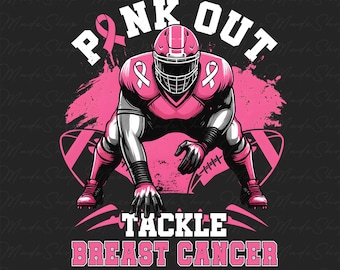 Football Pink Out png, Breast Cancer Football Png, Breast Cancer Awareness, Pink Coquette Football, Football Mom png, Tackle Breast Cancer