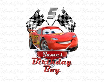 Custom Cars Birthday Boy Png, Birthday Boy Cars Png, Custom Birthday Png, Cars Birthday Png, Boy Png, Custom Name Png, Sublimation Design