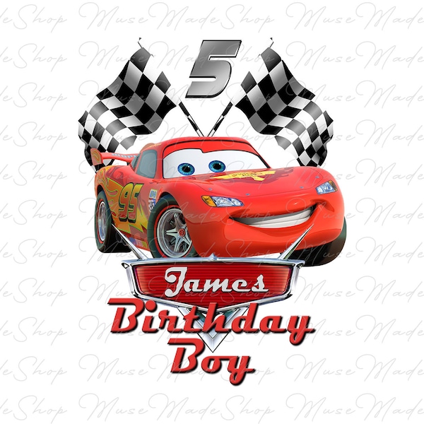 Custom Cars Birthday Boy Png, Birthday Boy Cars Png, Custom Birthday Png, Cars Birthday Png, Boy Png, Custom Name Png, Sublimation Design