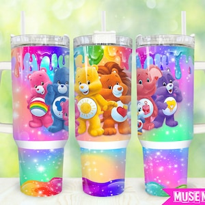 Cartoon Characters 40oz Tumbler Png, Cartoon Glitter Tumbler 40oz Png, Cartoon 40oz Tumbler Wrap, Cute Cats 40oz Quencher Tumbler