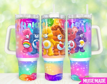 Cartoon Characters 40oz Tumbler Png, Cartoon Glitter Tumbler 40oz Png, Cartoon 40oz Tumbler Wrap, Cute Cats 40oz Quencher Tumbler