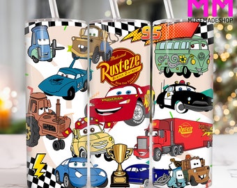 Vaso delgado de 20 oz con dibujos animados (Png), vaso de 20 oz con personajes de dibujos animados (Png), vaso recto y cónico con personajes de películas, vaso de 20 oz