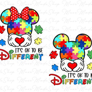 Va bene essere diversi Png, Png dell'autismo, Png della consapevolezza dell'autismo, Png della mamma autistica, Png del mese dell'autismo, Design di sublimazione del mouse dell'autismo Png