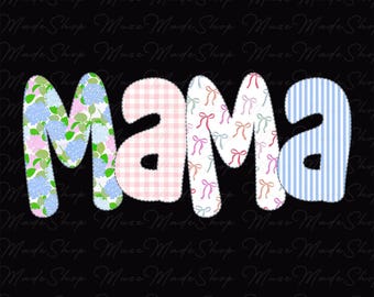 Pink Blue Mama Coquette Png, Boho Floral Mama Png, Retro Mama png, Floral Mom Png, Mothers Day Png, Mothers Day Gift, Mama Floral