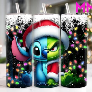 Christmas Character 20 oz Skinny Tumbler Png, Merry Christmas 20oz Tumbler Png, Christmas Straight and Taper Tumbler Wrap