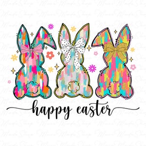 Happy Easter Png, Brushstroke Easter Png, Retro Easter Png, Easter Bunny Coquette Png, Easter Vibes Png, Easter Bunny Png, Bunny Bow Png