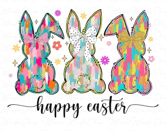 Happy Easter Png, Brushstroke Easter Png, Retro Easter Png, Easter Bunny Coquette Png, Easter Vibes Png, Easter Bunny Png, Bunny Bow Png