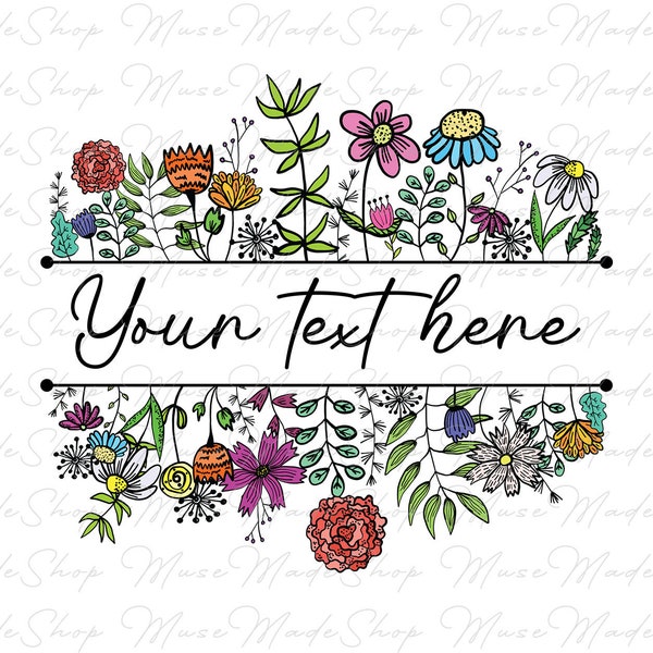 Wildflower Grandma Png, Custom Name Wildflowers Png, Mother's Day Png, Mama Floral Png, Watercolor Flower Png, Happy Mother's Day Png