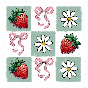 Strawberry Festival 1968 Png, Strawberry Png, Strawberry Coquette Png, Strawberry Bow Png, Trendy Summer Png, Retro Summer Vibes Png