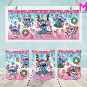 Christmas Character 3D Inflated Mug Wrap, Merry Christmas 11oz & 15oz Mug Template, 11oz Mug Png, 15oz Mug Png, Coffee Mugs Png, Mug Press