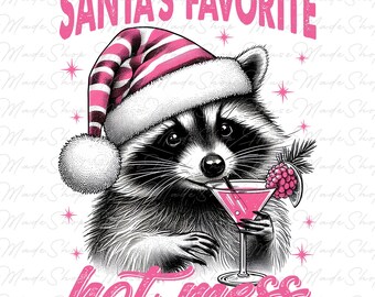 El desastre favorito de Santa Claus PNG, Temporada navideña PNG, Chica salvaje PNG, Mapache navideño PNG, Feliz Navidad PNG, Navidad rosa PNG