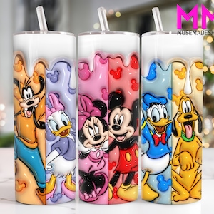 3D aufgeblasene Karikatur 20 Unzen Skinny Tumbler Png, Cartoon Charaktere 20 Unzen Tumbler Png, gerade und Taper Tumbler Wrap, 3D 20 Unzen Tumbler Wrap