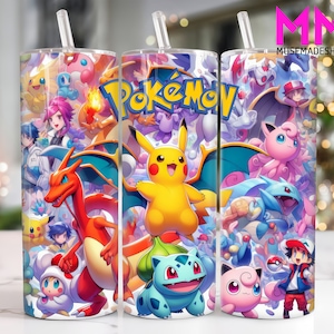 Stripfiguren 20 oz Skinny Tumbler Png, Cartoon 20oz Tumbler Png, Films Characters Straight en Taper Tumbler Wrap