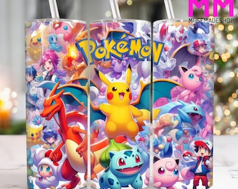 Cartoon Characters 20 oz Skinny Tumbler Png, Cartoon 20oz Tumbler Png, Movies Characters  Straight and Taper Tumbler Wrap