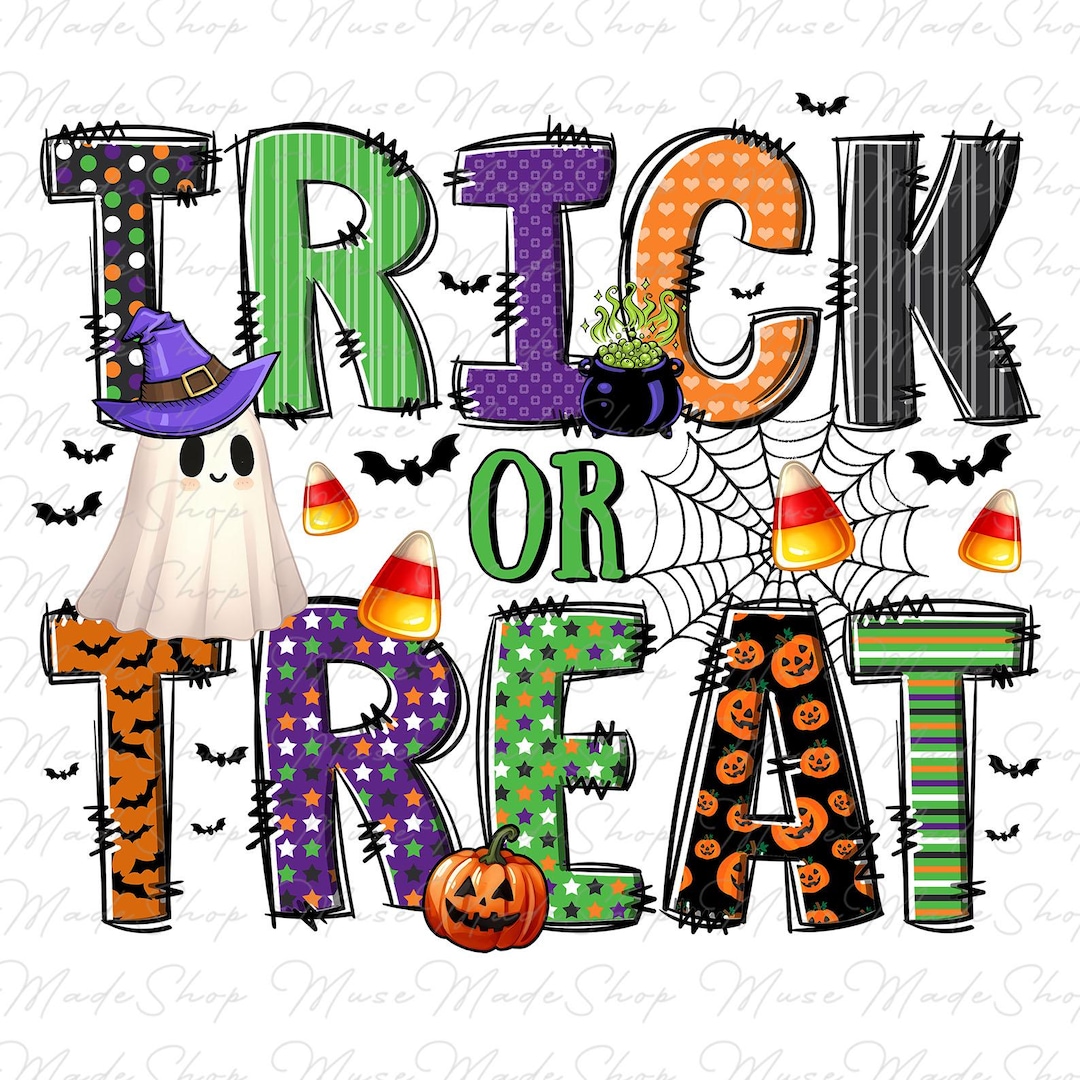 Trick or Treat Png, Halloween Cute Ghost Png, Pumpkin Png, Ghost Png ...