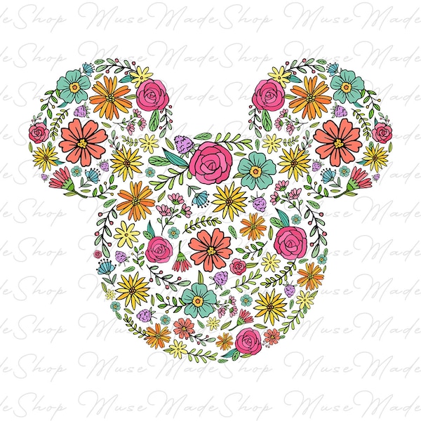 Flower and Garden Festival Png, Family Vacation Png, Mouse And Friends Png, Floral Mouse Head Png, Family Trip Png, Magic Kingdom Png