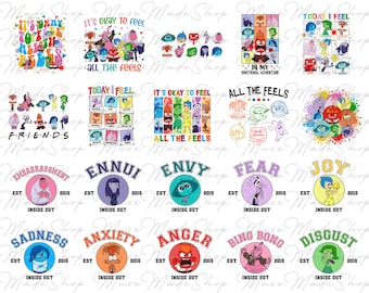 Pack 20+ Cartoon Emotions Png, It’s Okay to Feel All the Feels Png, Mental Health Matter Png, Cartoon Characters Png, To Day I Feel Png