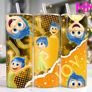 Cartoon Characters 20 oz Skinny Tumbler Png, Cartoon Emotions 20oz Tumbler Png, Movies Characters 20oz Tumbler Wrap, Mental Health Tumbler