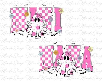 Coquette Halloween png, läskig mini-png, Halloween-mamma-png, mamma och mini-png, retro Halloween-png, läskig säsong-png, Halloween-mamma-png
