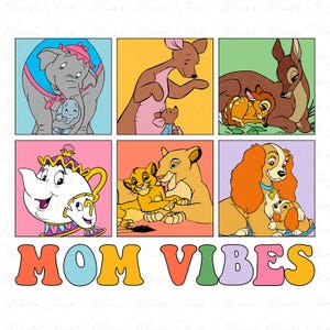Mom Vibes Png, Mom and Daughter Png, Happy Mother&#39;s Day Png, Mother Day Png, Cartoon Mom Png, Mom Life Png, Cartoon Characters Png