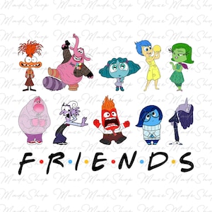 Friends Cartoon Emotions Png, It’s Okay to Feel All the Feels Png, Mental Health Matter Png, Cartoon Png, Cartoon Characters Png, Anger, Joy