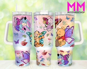 Cartoon Characters 40oz Tumbler Png, Cartoon Bear Tumbler 40oz Png, Cartoon 40oz Tumbler Wrap, Movies Characters 40oz Quencher Tumbler