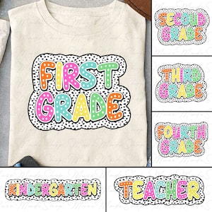 Teacher Dalmatian Png, Dalmatian Dots Png, First Grade Png, Kindergarten Png, Teacher Png, Back to School Png, Teacher Appreciation