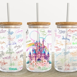 Cartoon Characters 16oz Glass Can Wrap, Cartoon 16 oz Glass Can Png, 16 oz Libbey Glass Can Wrap, 16 oz Tumbler Wrap Png, Sublimation Design