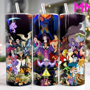 Cartoon Characters 20 oz Skinny Tumbler Png, Movies Characters 20oz Tumbler Png, Cartoon Straight and Taper Tumbler Wrap, Movies Tumbler