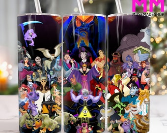 Cartoon Characters 20 oz Skinny Tumbler Png, Movies Characters 20oz Tumbler Png, Cartoon Straight and Taper Tumbler Wrap, Movies Tumbler
