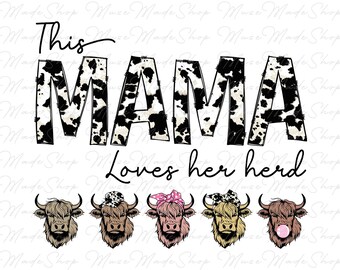Diese Mama liebt ihre Herde Png, Retro Mama Png, Mutterleben Png, Mama Png, Muttertag Png, Mama Shirt Png, Mama Sublimation, Geschenk für Mama