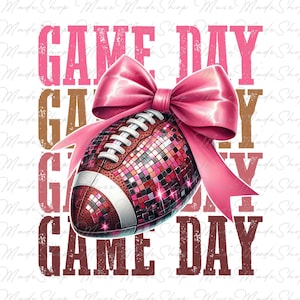 Coquette Football png, Football Bow png, Football mom png, Football png, Game Day Png, Football Season Png, Fall Football Png, Sports png