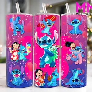 Cartoon Characters 20 oz Skinny Tumbler Png, Cartoon Leopard 20oz Tumbler Png, Cartoon Tropical Flower Straight and Taper Tumbler Wrap