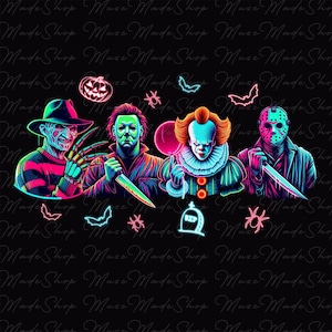 Néon D&#39;halloween, Png Personnages D&#39;horreur, Png D&#39;Halloween D&#39;horreur, Horror Killers Png, Halloween Png, Halloween Rétro Png, Films D&#39;horreur Png