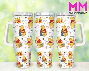 Cartoon Characters 40oz Tumbler Png, Cartoon Bear Tumbler 40oz Png, Cartoon 40oz Tumbler Wrap, Movies Characters 40oz Quencher Tumbler