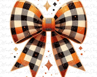 Fall Plaid Coquette Bow Png, Retro Fall Bow Png, Fall Coquette Bow Png, Halloween Png, Autumn Pumpkin Png, Spooky Season Png, Fall Png