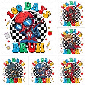 Happy 100 Days Of School Png, Cartoon School Png, 100 Days Bruh Png, 100 Days Of School Cartoon Png, Teacher Appreciation, Teacher Life Png