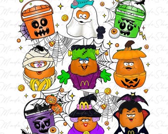 Chicken Nuggets Png, Halloween Nuggets Png, Spooky Vibes Png, Halloween Png, Funny Halloween Png, Spooky Season Png, Spooky Nuggets Png