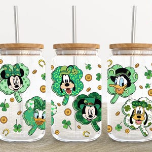 St Patrick's Day 16oz Glass Can Wrap, Patricks Day 16 oz Glass Can Png, 16 oz Libbey Glass Can Wrap, 16 oz Tumbler Wrap Png Sublimation