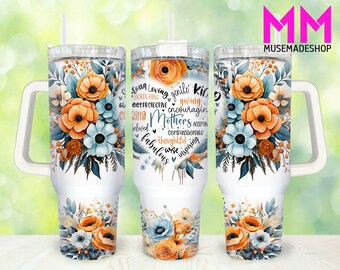 Żywy kwiatowy kubek Mom 40oz Png, kubek Mom 40oz Png, kwiatowy kubek Mom 40oz Wrap, kubek Quencher na Dzień Matki 40oz, kubek Mom