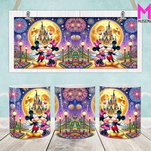 Emballage de tasse de dessin animé Saint-Valentin, modèle de tasse Saint-Valentin 11 oz et 15 oz, tasse 11 oz png, tasse 15 oz png, tasses à café png, emballage pour sublimation presse à tasses