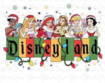 Christmas Princess Character Png, Cute Princess Png, Princess Christmas Shirt Png, Holiday Png, Christmas Movie Characters Png, Digital File