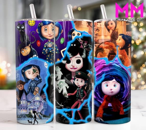 Horror Character 20 oz Skinny Tumbler Png, Halloween Characters 20oz Tumbler Png, Horror Halloween Straight and Taper Tumbler Wrap