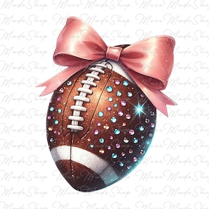 Coquette Football png, Football Bow png, Football mom png, Football png, Game Day Png, Football Season Png, Fall Football Png, Sports png
