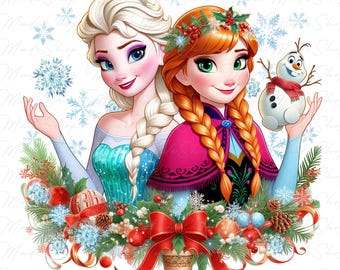 Christmas Princess Character Png, Cute Princess Png, Princess Christmas Shirt Png, Holiday Png, Christmas Movie Characters Png, Digital File