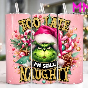 Christmas Character 20 oz Skinny Tumbler Png, Merry Christmas 20oz Tumbler Png, Christmas Straight and Taper Tumbler Wrap